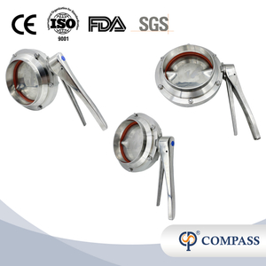 DN25 RD52 × 1/6 Гигиеническая гигиеническая нержавеющая сталь сорта SS304 DIN Ручной сварной сварной клапан с ручкой из нержавеющей стали захват