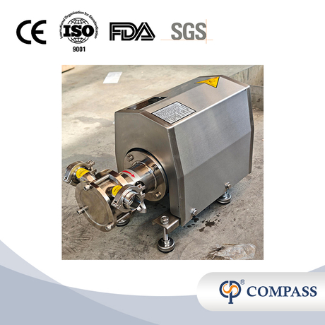 SS304 3 кВт, 380 В, 3 фазы, 50 Гц, санитарный класс, высокое качество, 1750 об/мин, трехзажимные гибкие крыльчатые насосы с одним механическим уплотнением