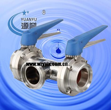 Sanitary Three Ways Butterfly Valve