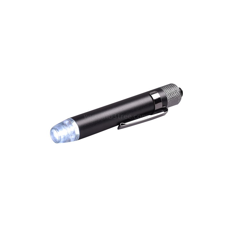 1LED Pen Aluminium Flashlight with Clip Suitable for Promotion