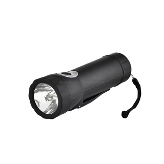 0.5W LED Plastic Hand Crank Flashlight with USB Port for Recharge