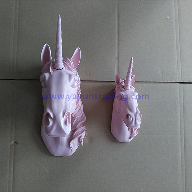 wall mounted resin unicorn head