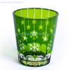 Hand-cutting Lead Free Colorful Glass Cup for Drinking Water