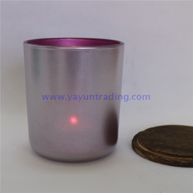  2019 trendy metallic matte green glass candle tumbler