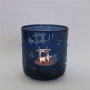 blue SPA recycled glass candle holder