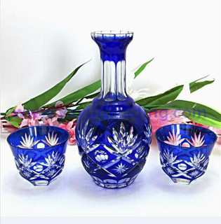 glass tumbler and wine glass set with decanter