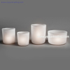 Hot Sale Cylindrical shape Frosted White Glass Candle Holder 