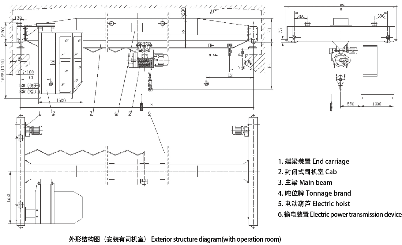Motor-driven single beam crane (1)