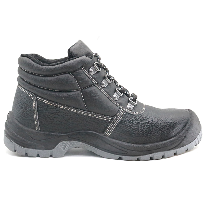 Have CE Black Leather Industrial Safety Boots Shoes for Work