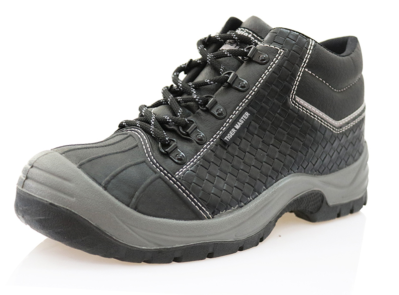 Microfiber leather pu sole industrial safety shoes