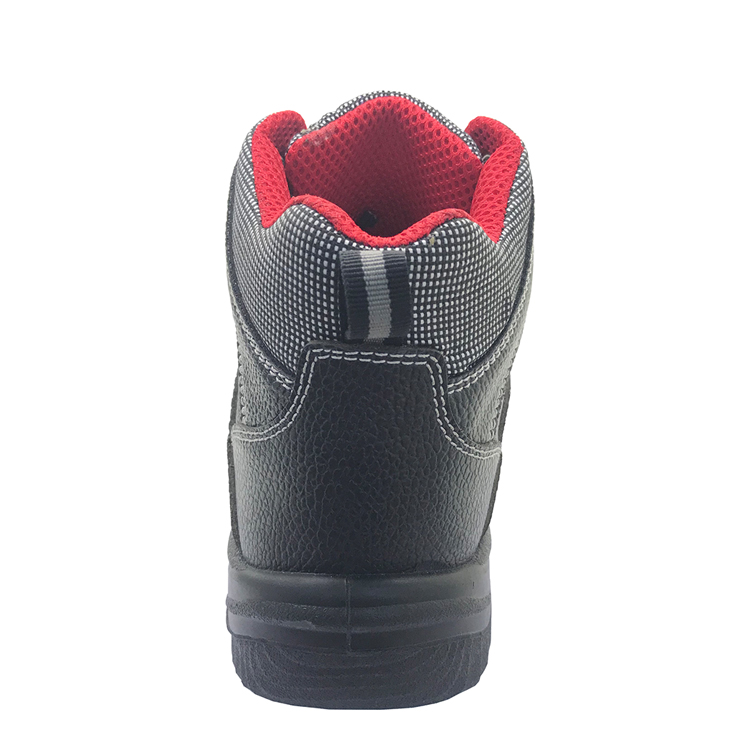 ENS013 black steel toe safety work shoes
