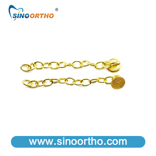 Cadena de extrusión con gancho chapado en oro de 18 quilates