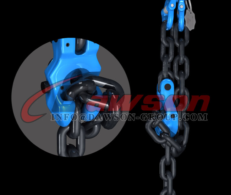 Aplicaci&oacute;n del embrague de cadena de horquilla de acero de aleaci&oacute;n forjado G100 con pasador de seguridad para ajustar la longitud de la cadena - Dawson Group Ltd. - F&aacute;brica de China