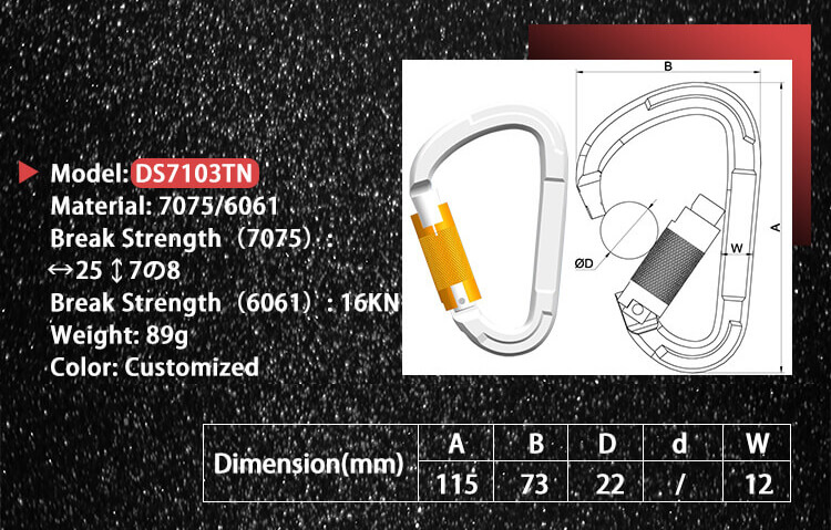 DS7103TN Gancho de aluminio, Gancho mosquet&oacute;n - Dawson Group Ltd. - Fabricante, proveedor, f&aacute;brica de China