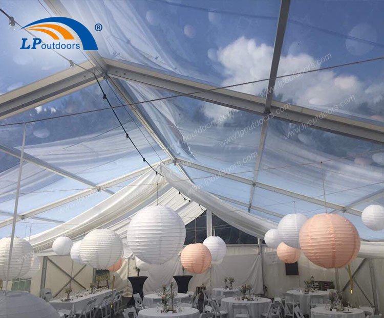 12x30m carpa transparente al aire libre de PVC para eventos