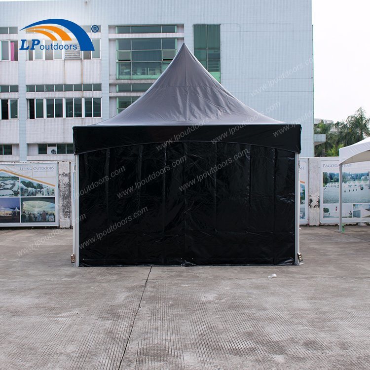 4X4m Высокое качество алюминиевой рамы Черный шатер Торговая выставка Палатка