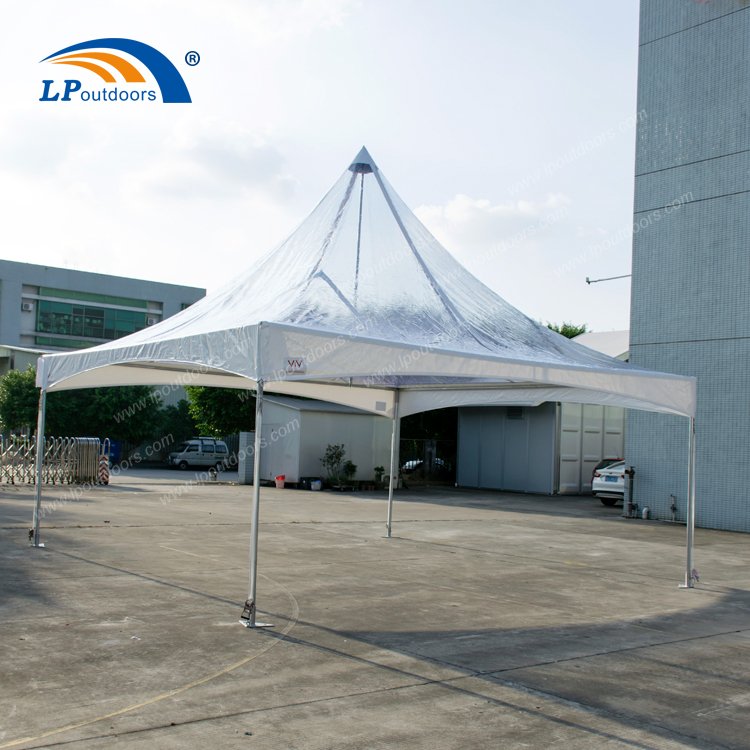 6X6米铝框PVC尖顶张力帐篷
