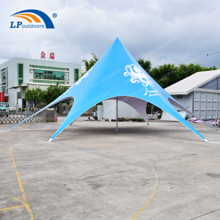 中国工厂定制标志蓝星遮阳帐篷用于活动租赁