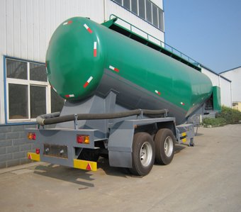 De la carga pesada del polvo del transporte del Tri-Árbol del bulto del cemento del tanque acoplado material semi/acoplado del carro (volumen opcional)