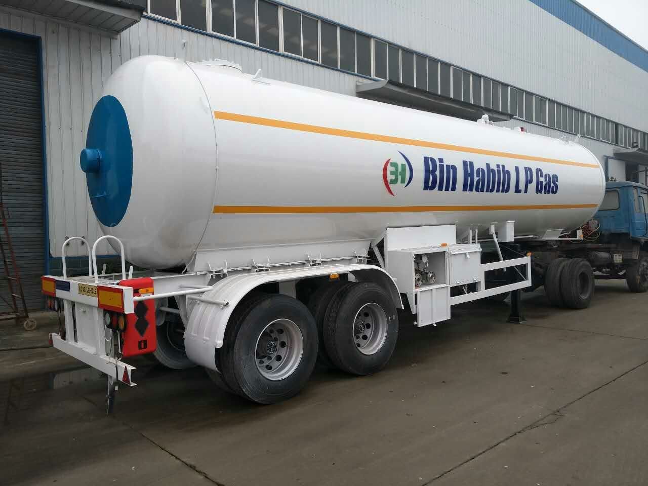 semi-remolque del petrolero de 2-Axle 40.5CBM 40500Liters 20MT 20Tons LPG