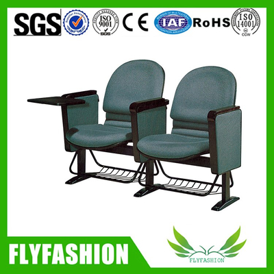 Two auditorium seats movie chairs with writing pad