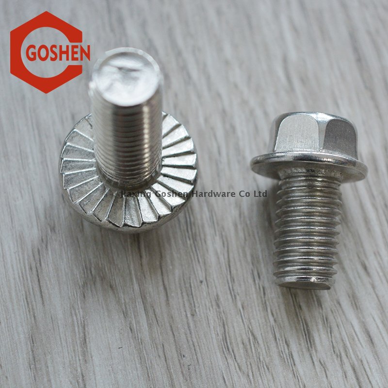 tornillos métricos de brida hexagonal de acero inoxidable ISO 15071 usualmente utilizados en máquinas