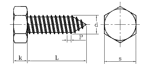 tornillos autorroscantes hexagonales