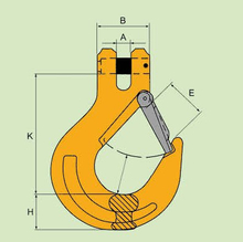 G80 CLEVIS SLING HOOK WITH LATCH