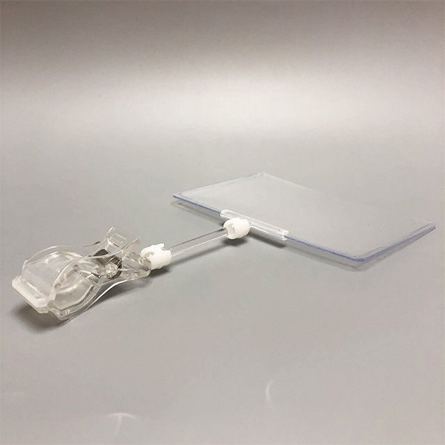 Tube Clip Sleeved Sign Holder POP Clip Card PS08