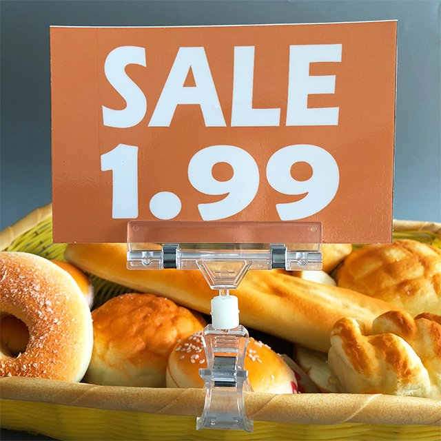 Clip On Sign Holder Clear PS06