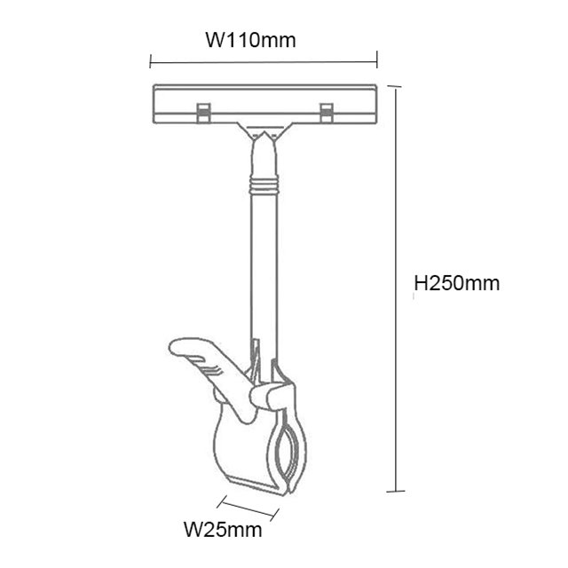 Large Heavy Duty Black Sign Clips PS-T2