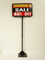 Shovel Base Retail Sign Frame Adjustable Height Black 14"W X11"H