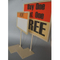 14"x11" Counter Plastic Sign Frame W/ 4" Stem Shovel Base PF1411S