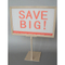 11x7 Counter Plastic Sign Frame With 4" Stem Shovel Base PF117S