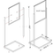 22x28 Chrome Floor Freestanding Poster Frame MF22C-P