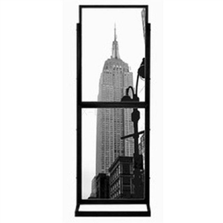 22 x 28 Poster Stand Double Sided, 2-Tiered Display - Black