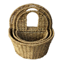 Straw and Metal Basket (BKB01621)