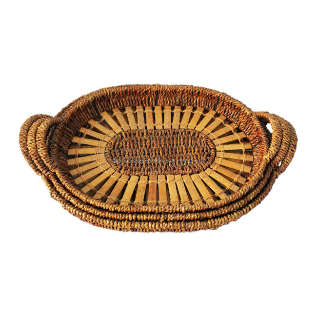 Bamboo and Metal Basket (BKB0202)