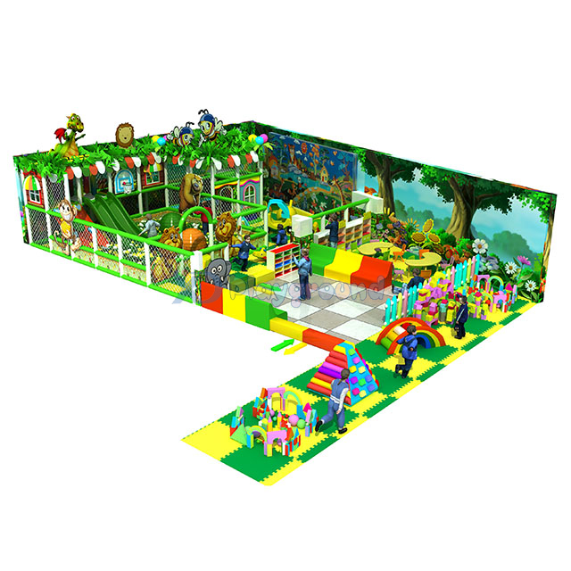 Jungle Themed Customized Kids Soft Indoor Playground with Toddler Area