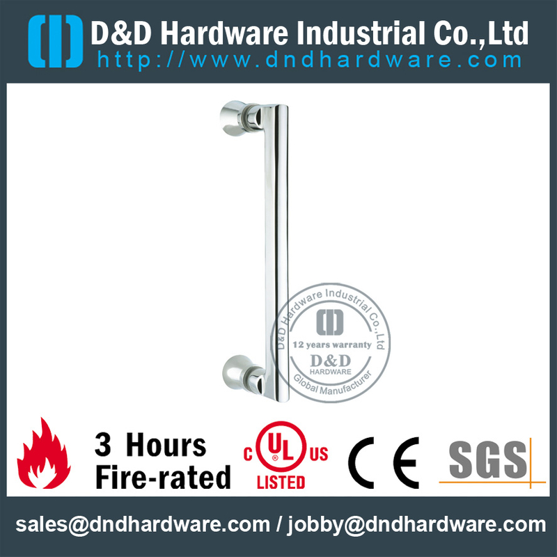 Tirador pulido de acero inoxidable para puerta de ducha interior-DDPH051