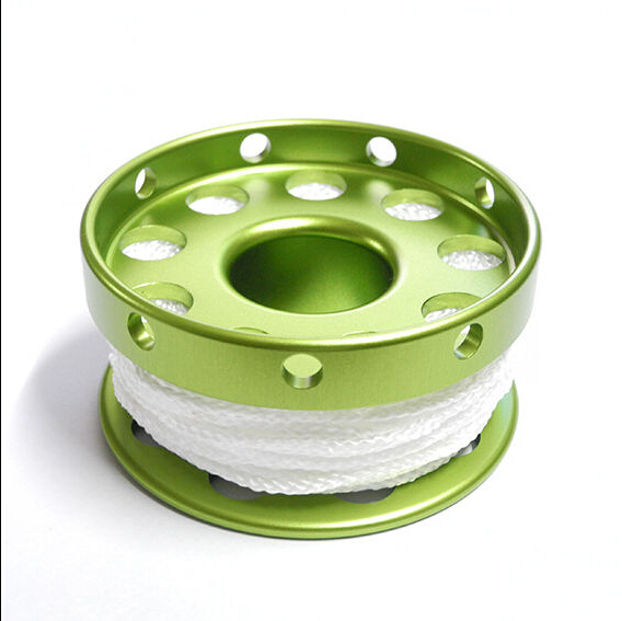 30M/100ft Aluminum Scuba Finger Spool Reel for technical wreck caving ...