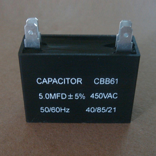 Capacitor do motor de C.A. Cbb61