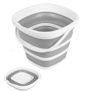 10L PP TPR material Foldable Water Bucket Square Shape