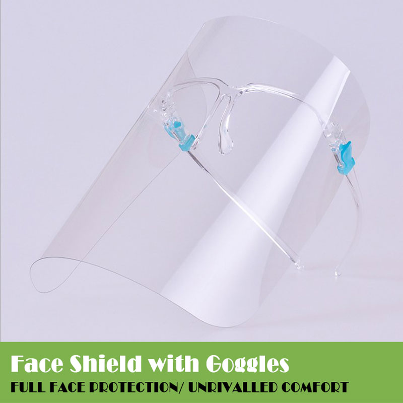 Protector facial Cubierta de PET y gafas Protector facial Premier