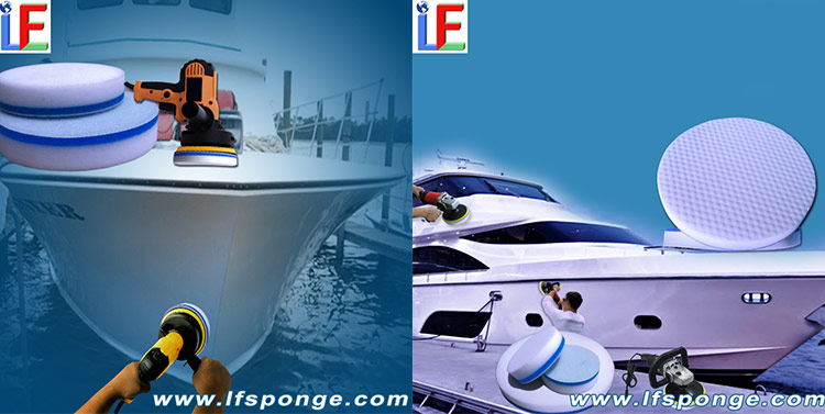 Boat buffing and polishing pads