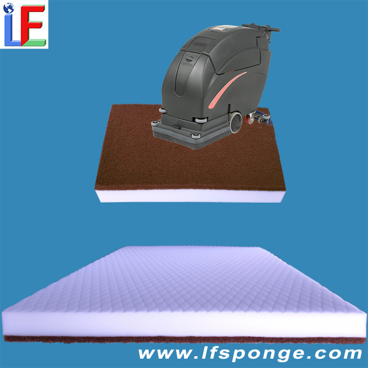 Square Melamine Floor Pad for Airport Lounge Floor deep Cleaning and Stain Removal Compatible with Square Oscillating Floor Scrubbers