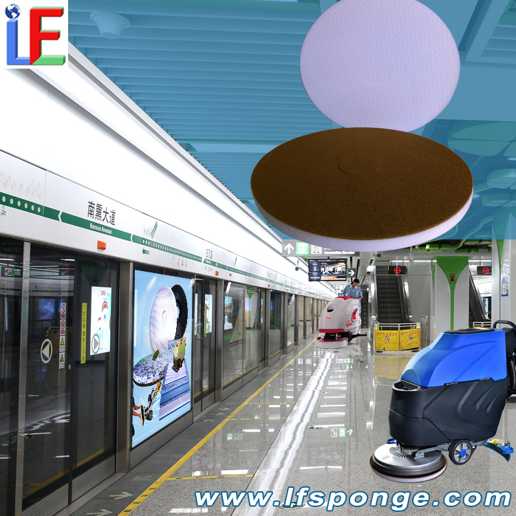 10 Inch commercial floor machines melamine pad wholesale Subway Station Floor Cleaning