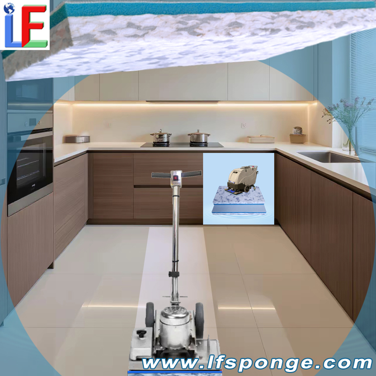 Household Floor Cleaning Fleece Combo Melamine Rectangular Pad