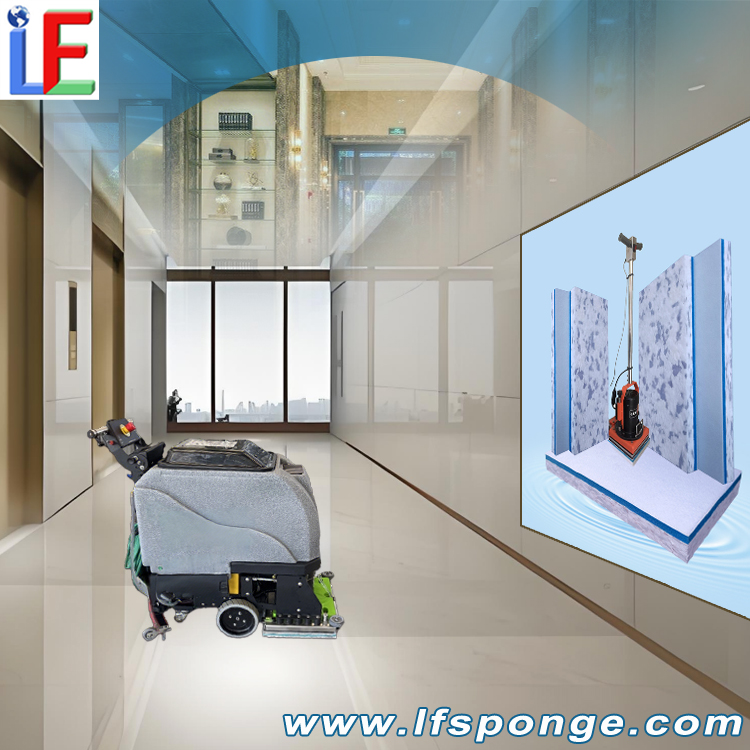 Office Building Floor Cleaning Fleece Combo Melamine Rectangular Pad