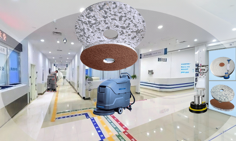 Compatible with 16-24 Inch Floor Scrubbers - Hospital Floor Cleaning Scrubber Pad - Combo Melamine Floor Pad, Efficient Stain Removal.jpg